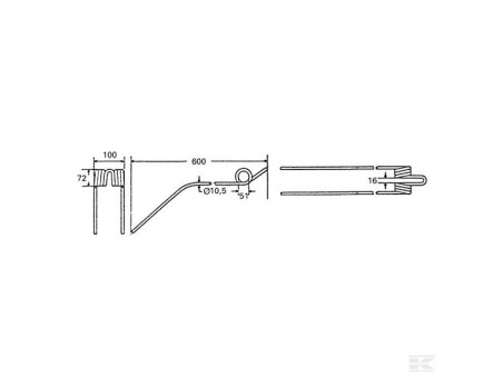Kuhn Rotary Rake Tine - Series GA