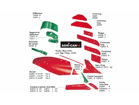 Kverneland Plow Shin - Body 1 to 5 - RH