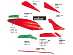 Soc pour charrue Kverneland 14''(côté droit) Base 5 2