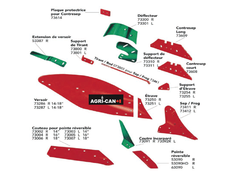 5 Pack - HD Plow Point Kverneland - RH