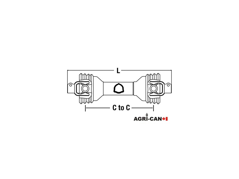 PTO Complet avec attache rapide 1 3/8'' 6 spline Yoke QD