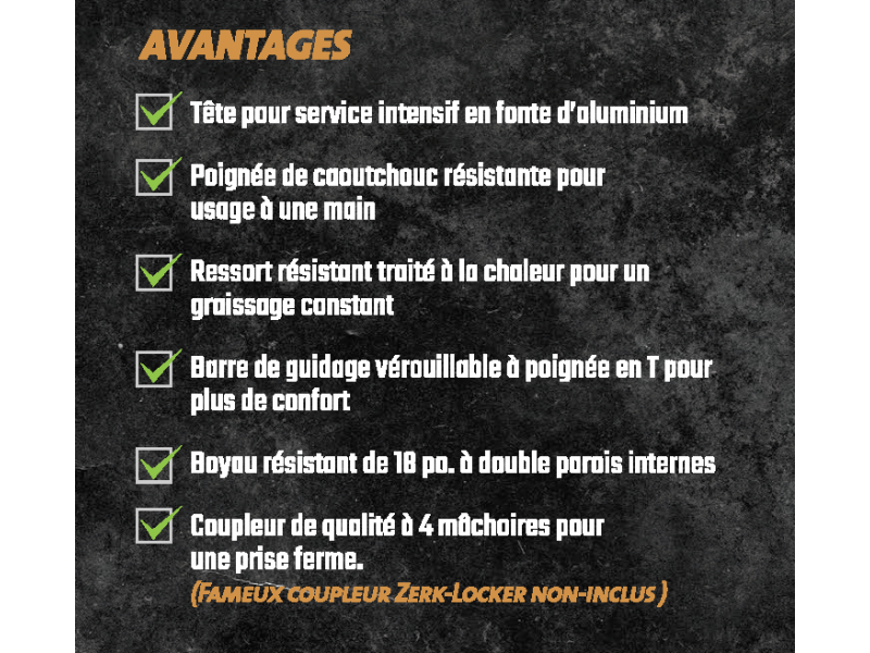 Heavy-Duty Pistol Grip Grease Gun Grease-Locker®