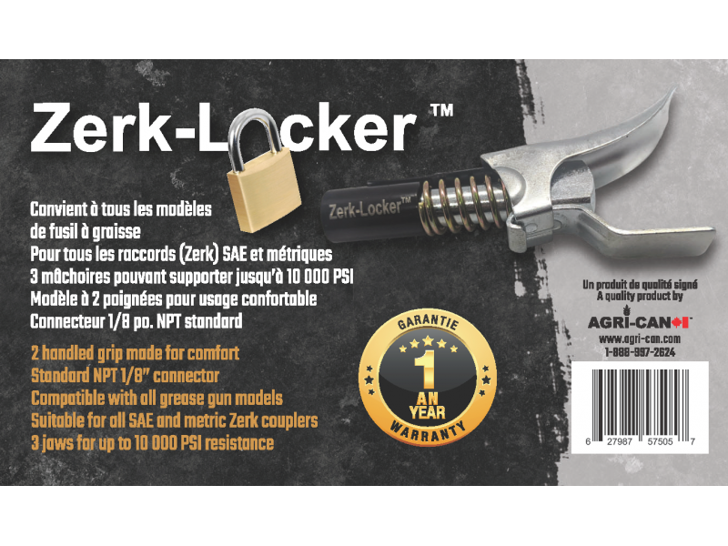 Grease Quick Coupler - Zerk-Locker®