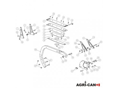 Axe de suspension (déclencheurs) pour Kverneland