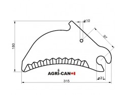 Couteau pour Case IH et New Holland 2