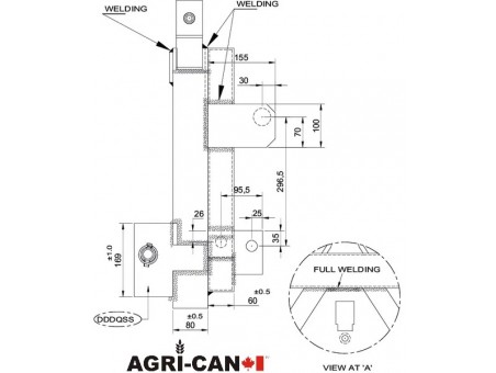 Adapter 3-point hitch to ALO