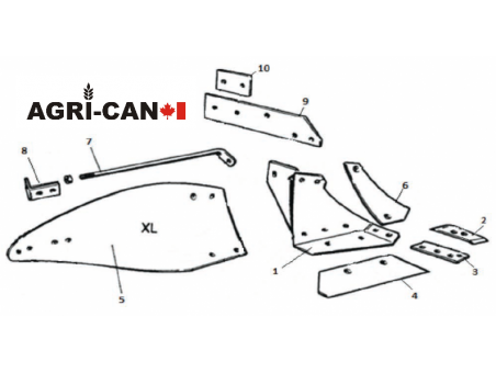 Moldboard LH Kongskilde XL