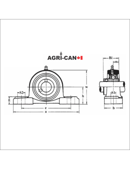 Pillow Block with Set Screws