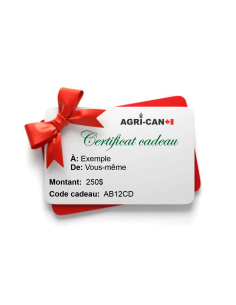 Certificat Cadeau 25$ à 500$
