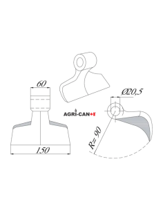 Marteau broyeur pour Maschio, Humus et Sicma 2