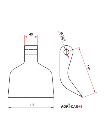 Marteau broyeur pour Maschio, Kuhn et Kverneland