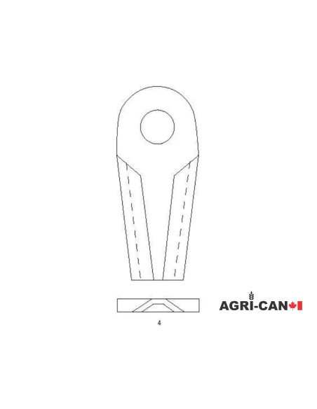 Taarup, New Holland, Kubota, Kuhn, Elho Disc Mower Blade - 25/pack