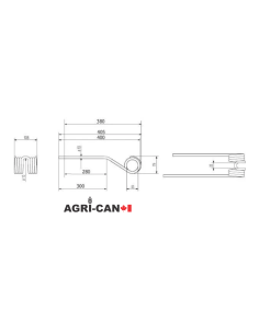 Tine for Pöttinger Tedder - Series Eurohit and Hit (CCW) 2