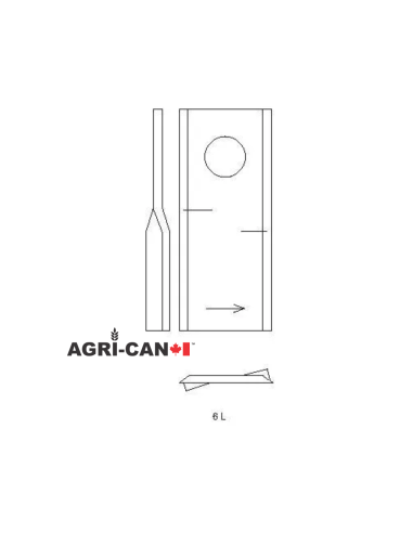 Mower Blade (LH) for Kuhn, New Holland, Case...