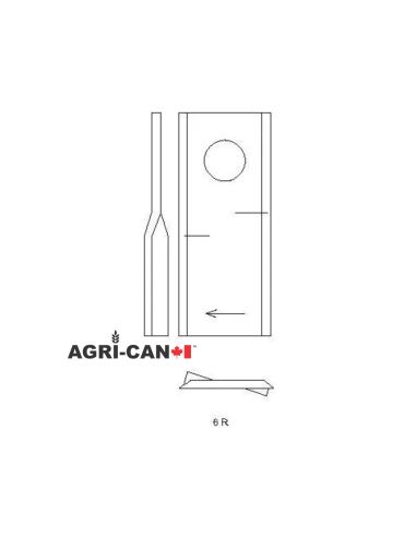 Mower Blade (RH) for Kuhn, New Holland, Case...