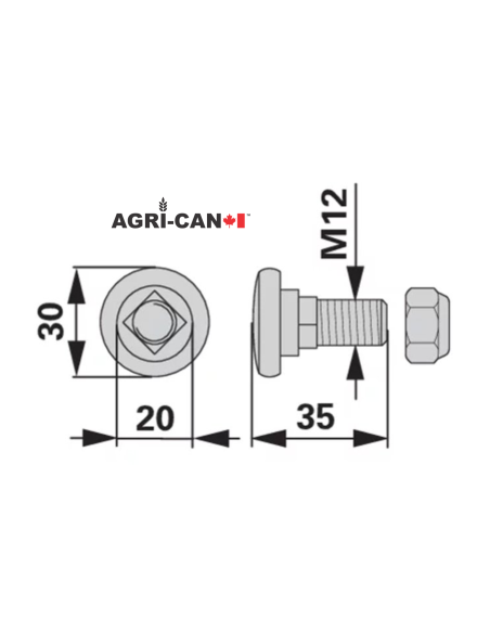 Discbine Bolts and Nuts Kit KT56403000 - Pack of 10