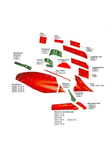 Kverneland Plow Landside - Short (No.1-5)