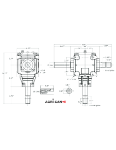 Cast Gearbox T27D - 40mm - 540 RPM 2