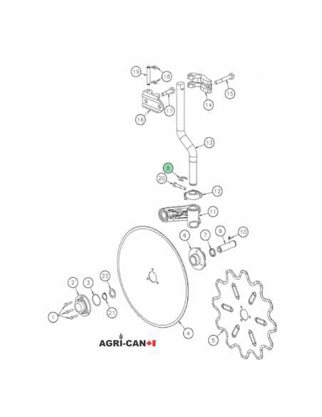 Circlip pour porte-disque de charrue Kverneland