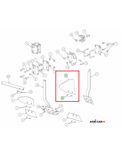 Versoir de rasette pour charrue Kverneland et Ovlac - Gauche 2
