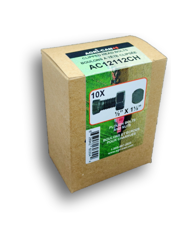 ½'' X 1½'' - Clipped Head Plough Bolts & Nuts...