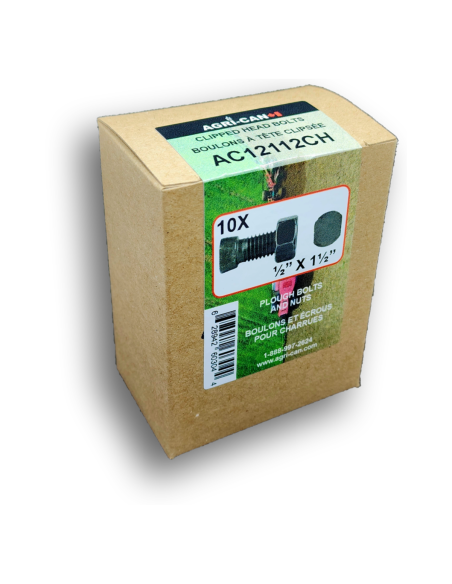 ½'' X 1½'' - Clipped Head Plough Bolts & Nuts (10 pack)