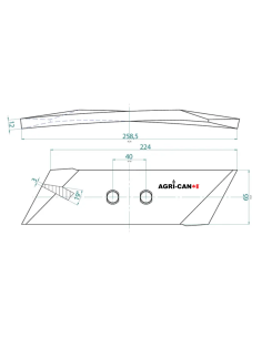 5 pack - Kverneland Reversible Point - RH 2