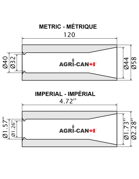 Bague pour pic Kverneland Conus II, Stoll et autres marques
