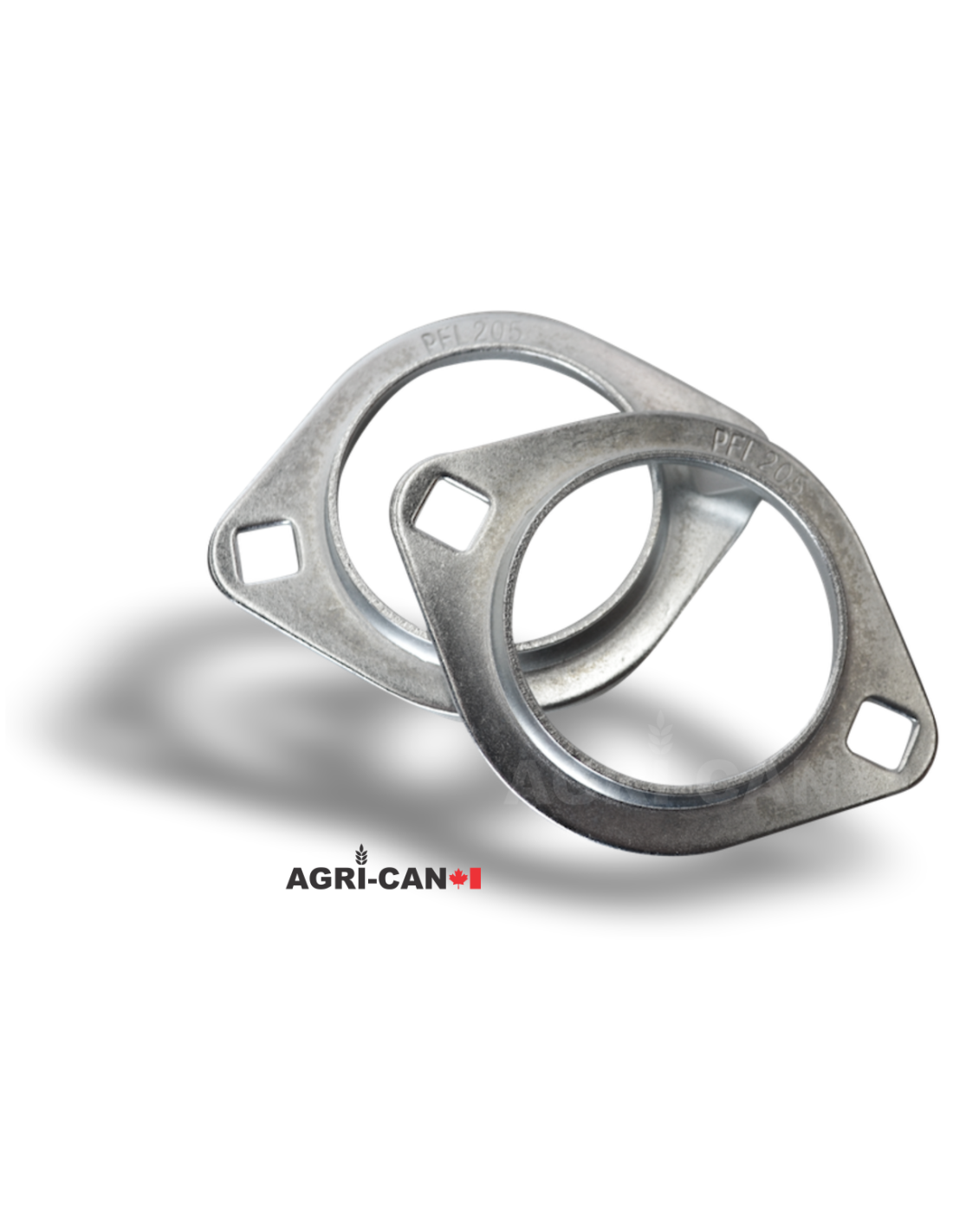 PFT206 Triangle 3-Bolt Pressed Steel Bearing Flanges - Sold In Pairs, QBBC