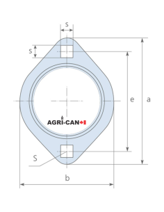 PFL207 - Flangettes 2 trous pour roulement à palier 2
