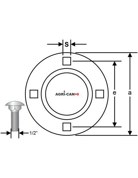 PF210 - Pressed Steel 4-Bolt Flangette