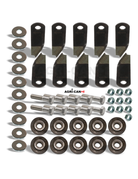 Complete RH Straw Chopper Knife and Hardware Kit - for New Holland® – 10/pack