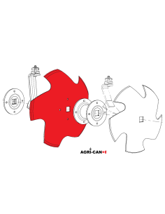 Disque fléau pour déchaumeur - Droit - 32'' 2