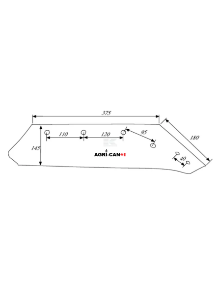 Sep 16'' pour charrue Kverneland - Gauche