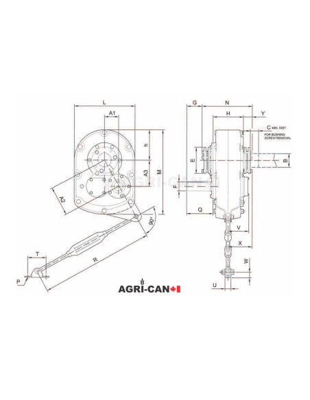 Réducteur de vitesse SMR 15:1 - Grandeur 2