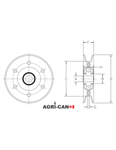 Aetna V-Belt Idler - A, B and C Section 2