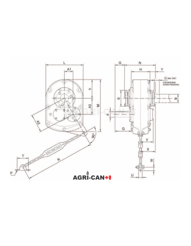 SMR Shaft Mount Gear Speed Reducer 15:1 - Size 4