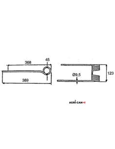 Dent pour faneur Krone  - Séries KW et KWT (Gauche) 2