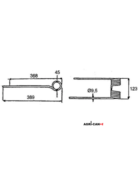 Tine for Krone Tedder - Series KW and KWT (CCW)