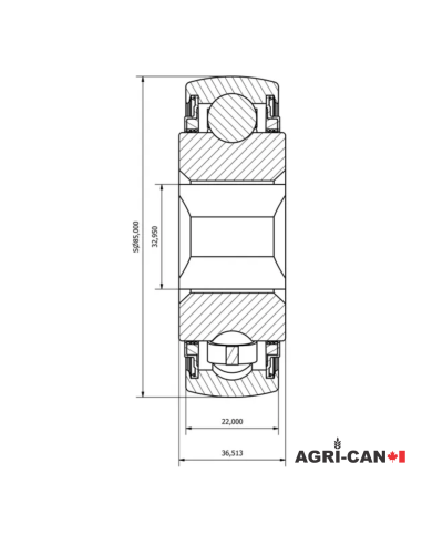 Roulement à alésage carré - 1 1/4''