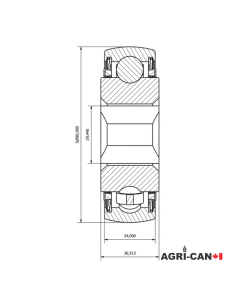 Disc Harrow Square Bore Bearing - 1-1/8'' Relubable 2