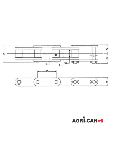 81XH Premium Conveyor Chain - 10ft