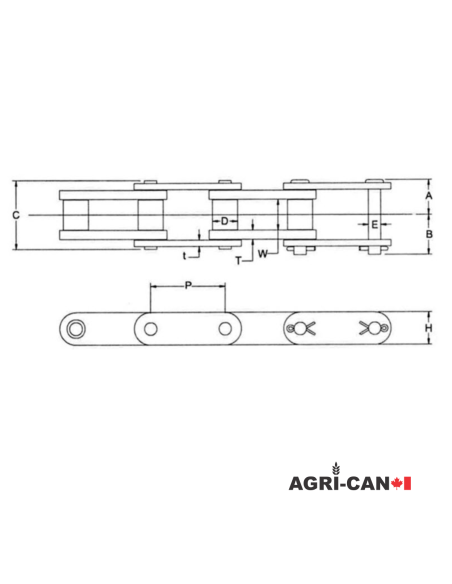 81XHH Premium Conveyor Chain - 10ft