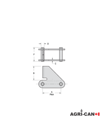 81X Rooftop Pusher Lug Premium Conveyor Chain -...