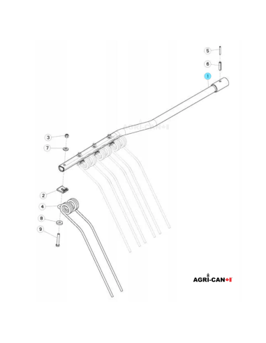 57917900 - Bras porte-dents pour râteau Kuhn