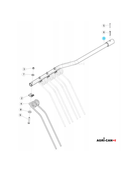 57917900 - Bras porte-dents pour râteau Kuhn