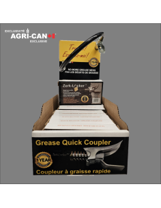 12 embouts graisseurs Zerk-Locker® et présentoir de caisse 2