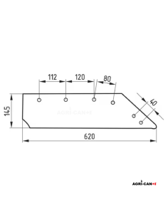 Kverneland Plow Share 16'' - LH 2