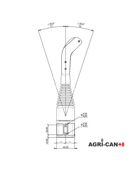 Universal joystick for tractor – 4 Positions + Float