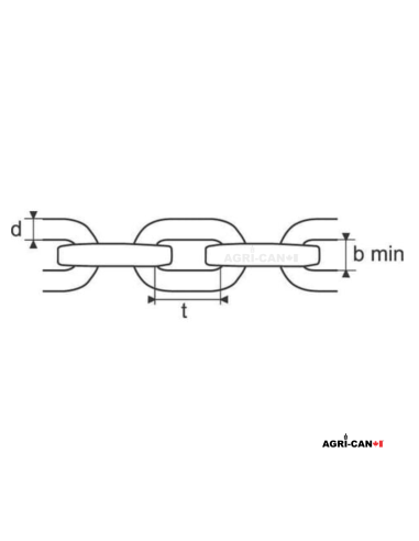 Choker Square Links Chain Assembly – 5/16’’ (8mm)